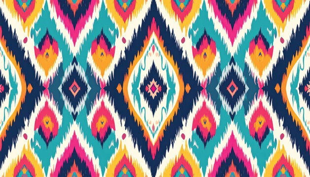 Vibrant colorful geometric pattern design.