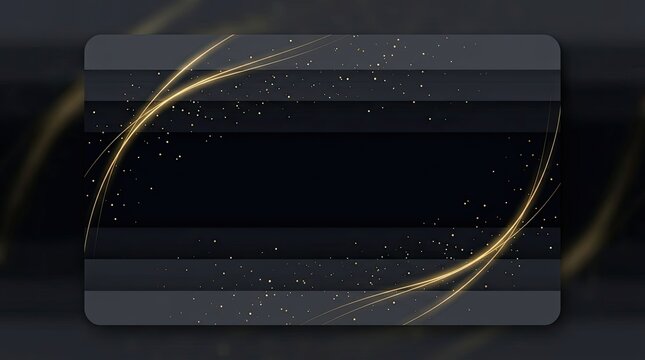 Sleek black premium membership card with gold light streaks.