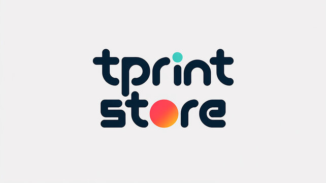 Minimalist typographic logo design featuring bold rounded sans-serif lettering and a vibrant gradient circle accent