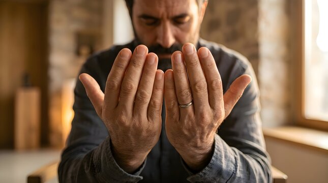 a man who is praying