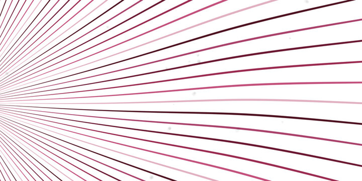 Parallel curved lines converging towards a point Vector, illustration