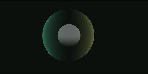 Two planets are partially illuminated with a crescent of light against the vast darkness of space, one glowing yellow-green and the other teal. © Ahmad