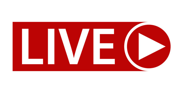Live Streaming Badges Modern Broadcast Graphic