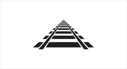 Perspective View of Railroad Tracks Leading into the Distance. © Galon