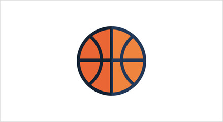 Orange Basketball Graphic with Black Lines. © Galon