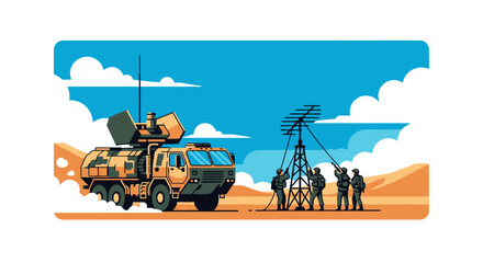 Fototapeta premium Desert Emergency Response Team Vehicle.
