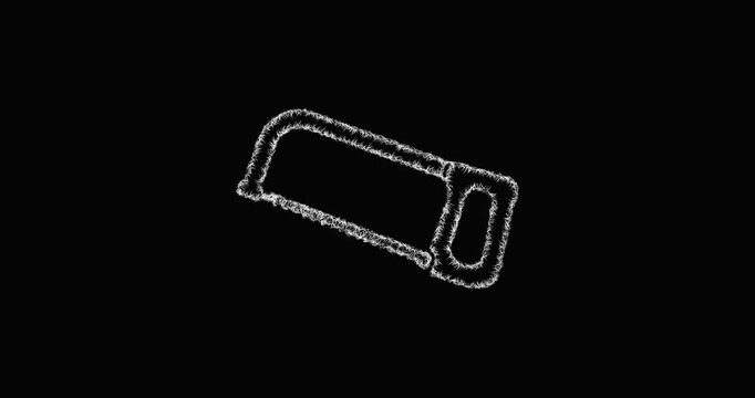 Sketch hacksaw icon animation - smooth progressive reveal