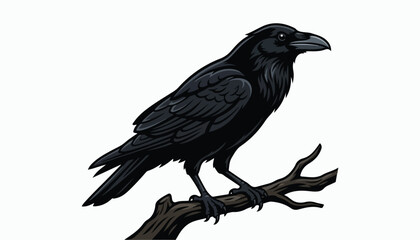 crow bird clipart vector illustration © Nayon