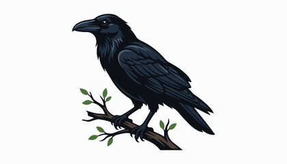 crow bird clipart vector illustration © Nayon