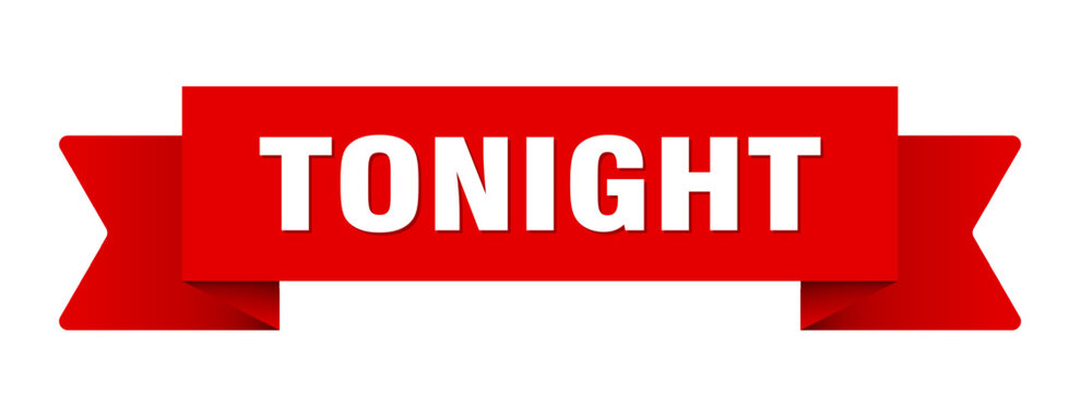 tonight ribbon isolated on transparent background. tonight ribbon