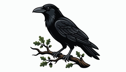 crow bird clipart vector illustration © Nayon