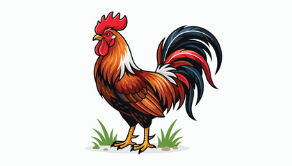 rooster bird clipart vector illustration © Nayon