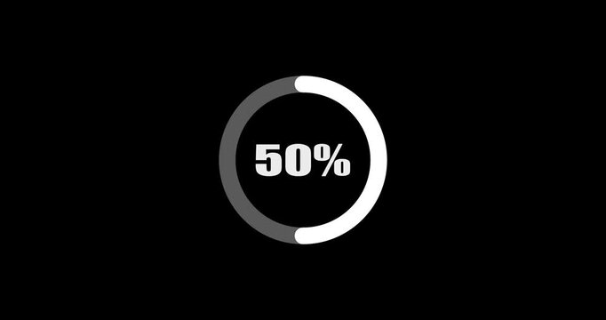 Pie chart animated video with 80 percent element on a transparent background animation. Business and finance theme visual data representation for finance