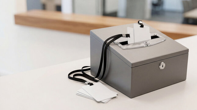 Access card return box for employee offboarding