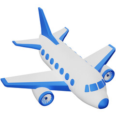 Naklejka premium Airplane travel 3d rendering icon