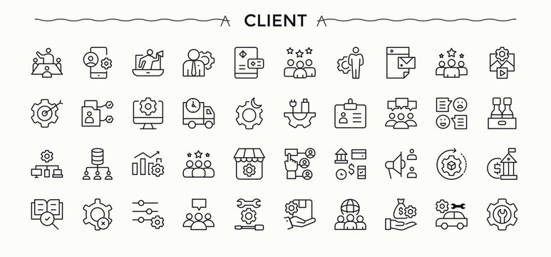 List linear icon set. Data icon. Featuring form, document, report, data, file and more. Pixel perfect. Vector illustration.