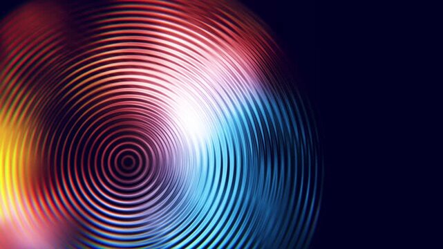 Colorful ripple circle with abstract optical loop background