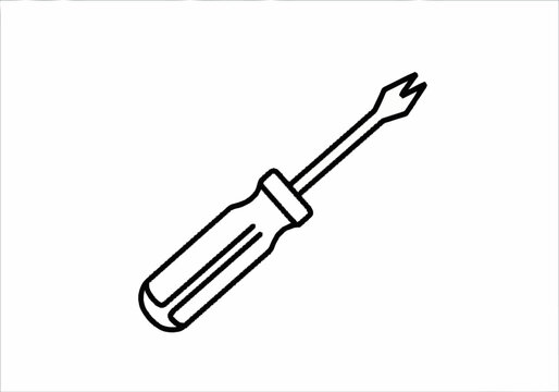 Simple line art illustration of a panel removal tool.