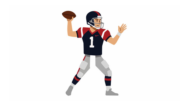 American football quarterback preparing to throw pass