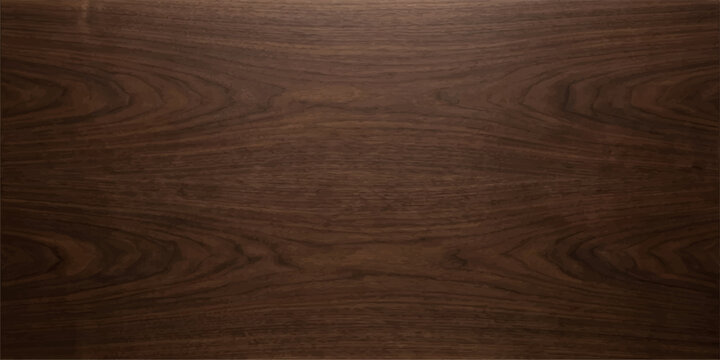 Reddish mahogany walnut wood texture background with soft center highlight and warm abstract grain surface for elegant table backdrop