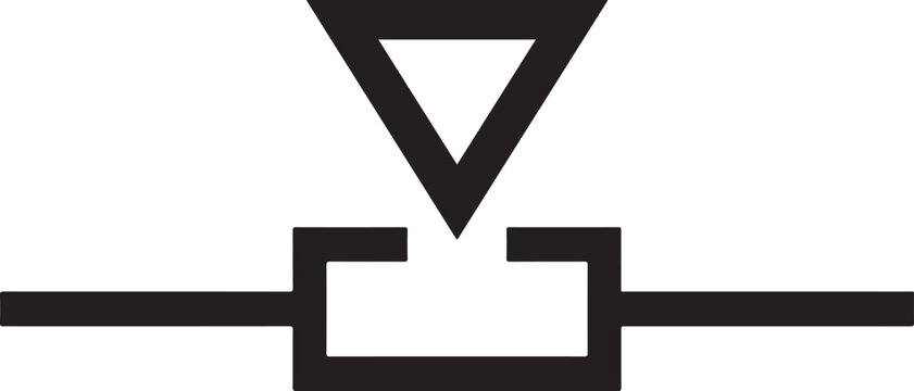 Electronic varactor diode circuit symbol