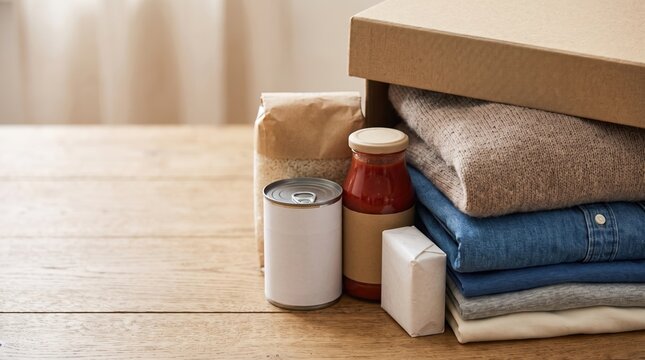 Humanitarian Aid Box with Essential Supplies