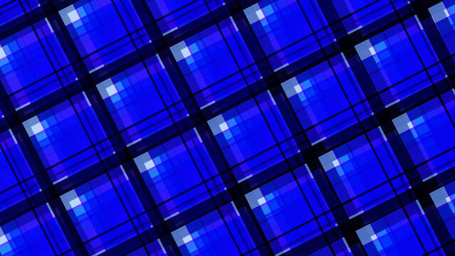 Motion tartan moire Abstract Blue Plaid Pattern Diagonal Lines Geometric Background Seamless Motion Graphic