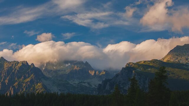 Mountains seen from Strbsk Pleso in Slovakia