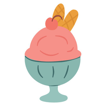 Ice Cream Cup with Cookies Icon
