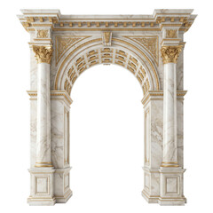 Obraz premium Elegant ornate architectural archway with intricate details transparent background