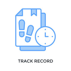 Fototapeta premium Track Record Icon Lineal Blue Style. Vector Illustration For Graphic Design