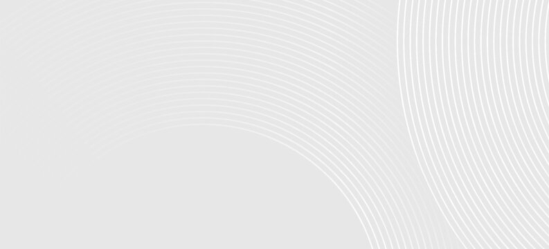 Abstract white glowing geometric lines on gray background. Modern shiny blue circle lines pattern. Futuristic technology concept.  banners, posters, cards, wallpapers, sites. background