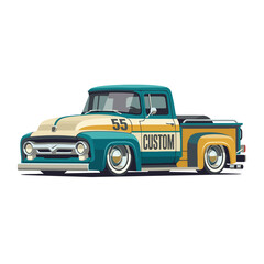 Obraz premium Vintage Custom Pickup Truck