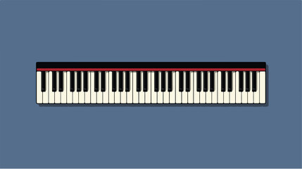 Fototapeta premium A high resolution digital illustration of a full piano keyboard.