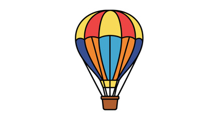 Naklejka premium Colorful Hot Air Balloon Flying.