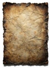 Fototapeta premium Vintage old paper with aged, textured surfaces and irregular torn edges. Antique historical worn parchment sheets background