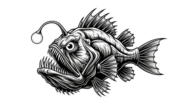 Large Angler Fish with Lure.