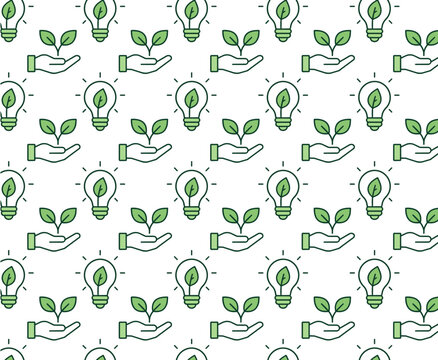 Save the planet and recycle go green repeat pattern design for backgrounds and seamless wallpaper 
