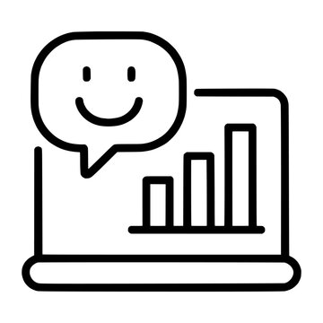Sentiment Analysis Line Icon