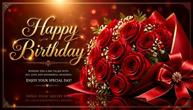 Happy Birthday wishing card with premium design 