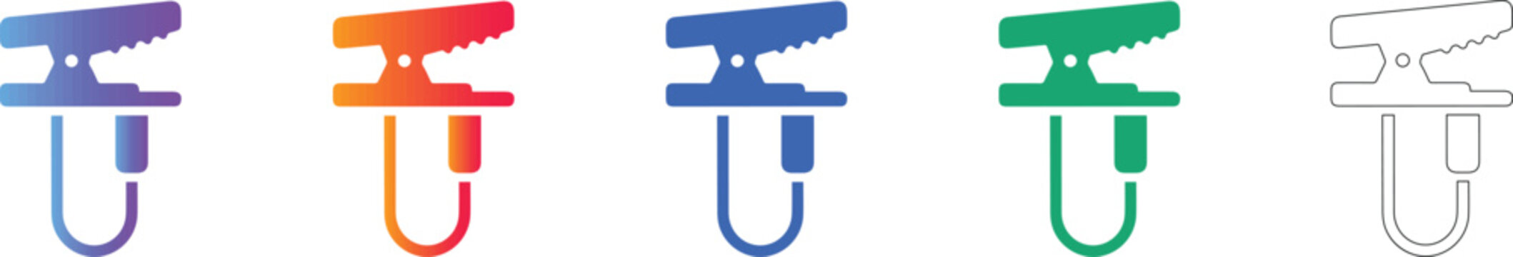 Medical Sensor Clip Icons