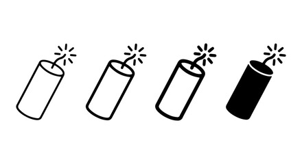 Dynamite Icons Set, Explosive Danger Symbols, Vector Graphics for Impact © sarmin