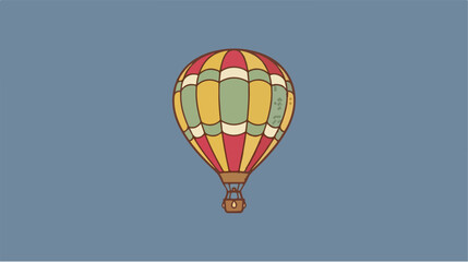 Fototapeta premium Vintage Style Illustrated Hot Air Balloon Graphic.