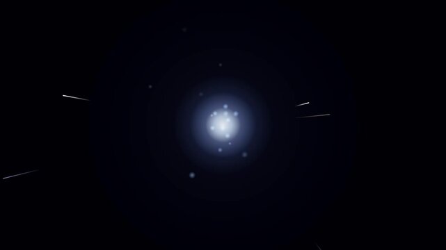 Hyperspace jump with star trails and a central vortex