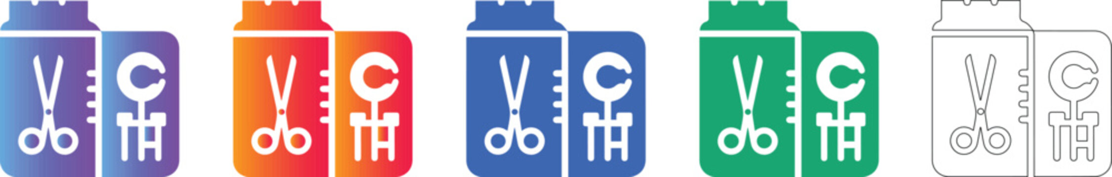 Surgical Tool Set Icon Collection