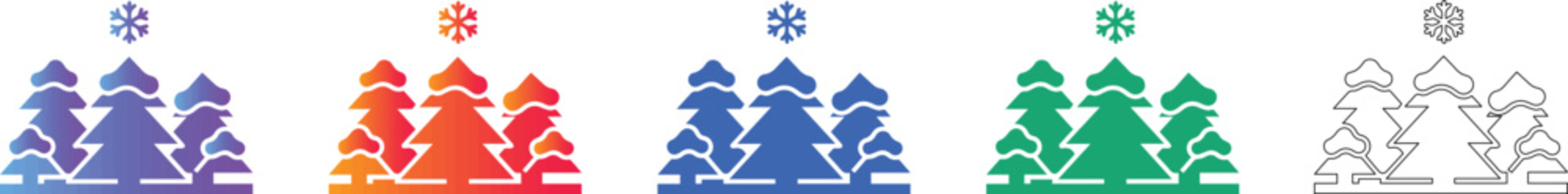 Winter Forest Icon Set