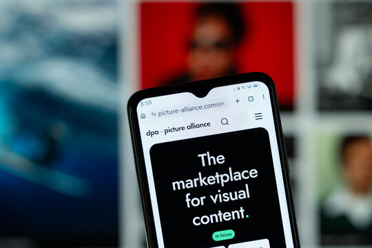 Dhaka, Bangladesh - 05 May 2026: Close-up of dpa Picture-Alliance's homepage on a smartphone.