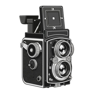 Vintage twin lens reflex camera