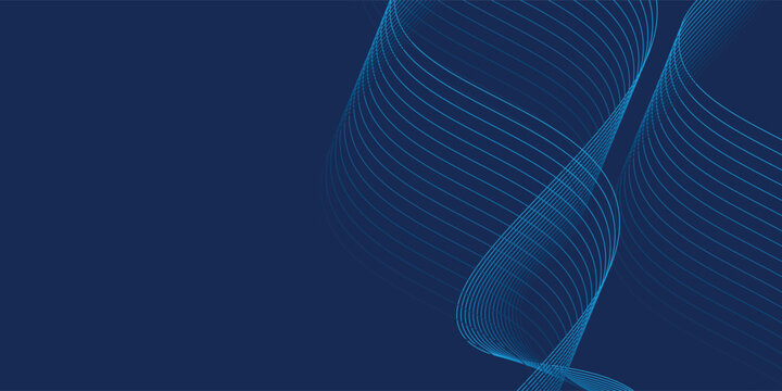 Abstract blue background with wave water circle spiral light texture. Vector illustration for presentation design with modern futuristic corporate and technology concept