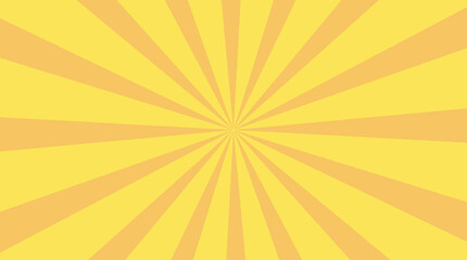 Fototapeta premium Retro Sunburst Background: A vibrant yellow and orange sunburst pattern radiates from the center, creating a dynamic and energetic retro backdrop perfect for graphic design.